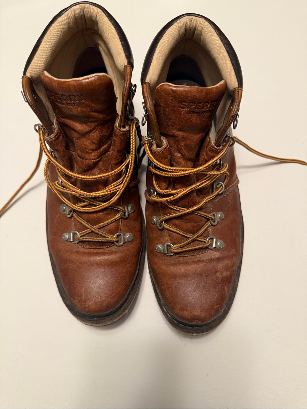 Sperry Men's Alpine Chestnut Brown Leather Lace-Up Boots